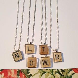 Scrabble tile necklace